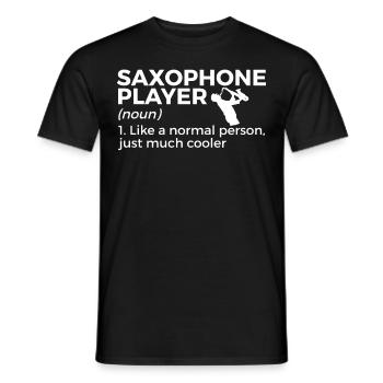 Musiciens de saxophone Musique de cuivres - T-shirt homme - noir - Devant - AI Model Male 178 light (178cm)