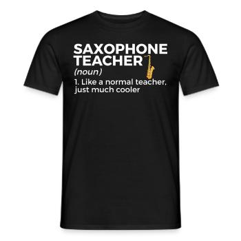 Musiciens de saxophone Musique de cuivres - T-shirt homme - noir - Devant - AI Model Male 178 light (178cm)