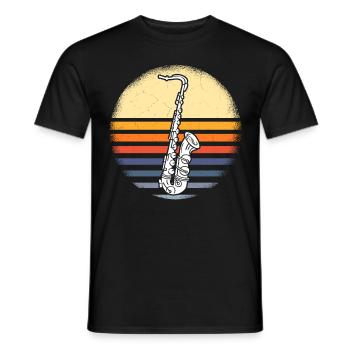 Musiciens de saxophone Musique de cuivres - T-shirt homme - noir - Devant - AI Model Male 178 light (178cm)