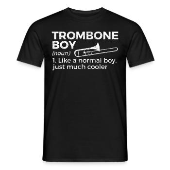 Posaune Musiker Blasmusik - Männer T-Shirt - Schwarz - Vorne - AI Model Male 178 light (178cm)