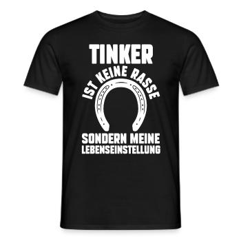 Pferd Reitsport Reiten Pferdesport Tinker - Männer T-Shirt - Schwarz - Vorne - AI Model Male 178 light (178cm)