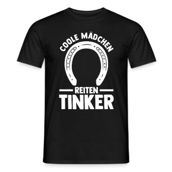 Pferd Reitsport Reiten Pferdesport Tinker - Männer T-Shirt - Schwarz - Vorne - AI Model Male 178 light (178cm)