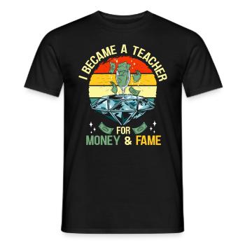 Primary School Teacher Kindergarten Educator - Men's T-Shirt - black - Front - AI Model Male 178 light (178cm)