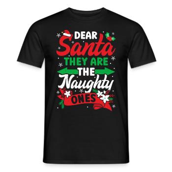Joyeux Père Noël Costume Joyeux Noël - T-shirt homme - noir - Devant - AI Model Male 178 light (178cm)