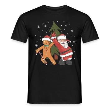 Joyeux Père Noël Costume Joyeux Noël - T-shirt homme - noir - Devant - AI Model Male 178 light (178cm)