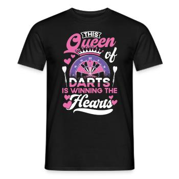 Motifs de fléchettes rétro et jeu de fléchettes vintage 180 fléchettes - T-shirt homme - noir - Devant - AI Model Male 178 light (178cm)
