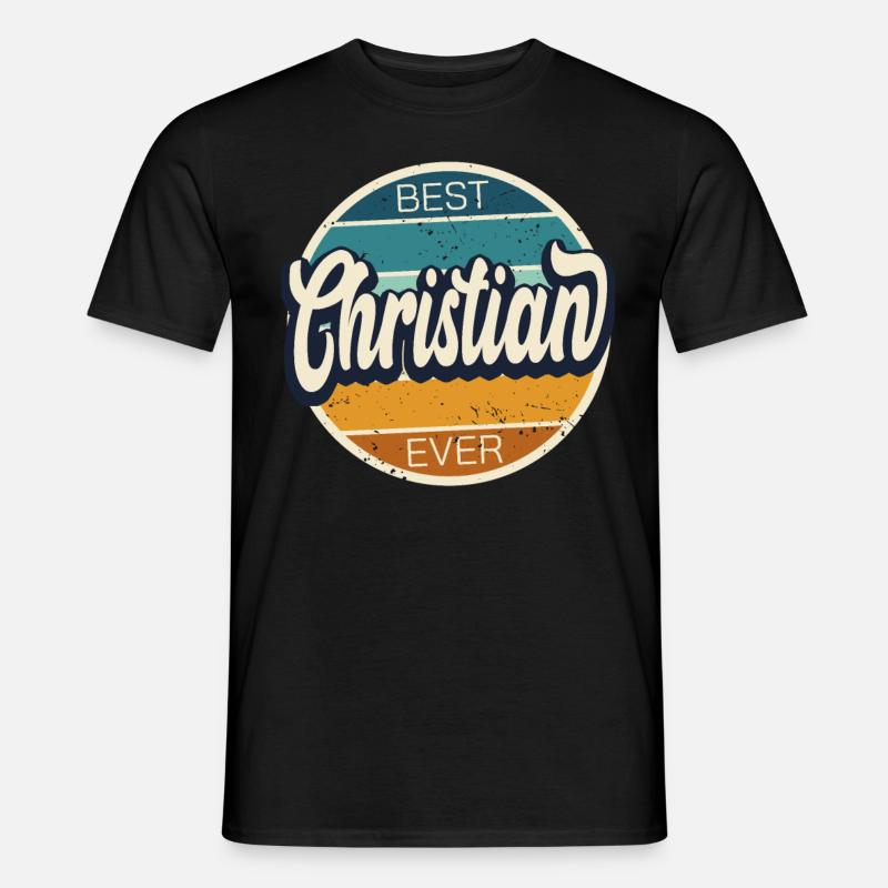 Christian Geschenk Name Geburtstag Sprüche - Männer T-Shirt - Schwarz