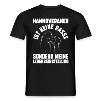 Pferd Reitsport Reiten Pferdesport Hannoveraner - Männer T-Shirt - Schwarz - Vorne - AI Model Male 178 light (178cm)