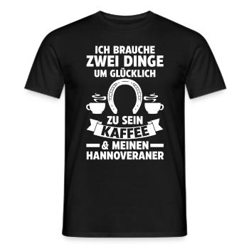 Pferd Reitsport Reiten Pferdesport Kaffee Hannover - Männer T-Shirt - Schwarz - Vorne - AI Model Male 178 light (178cm)