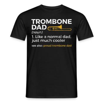 Trombone Musicien Brass Band - T-shirt homme - noir - Devant - AI Model Male 178 light (178cm)