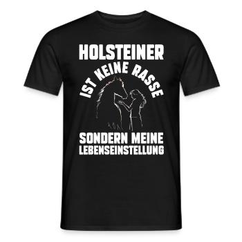 Pferd Reitsport Reiten Pferdesport Holsteiner - Männer T-Shirt - Schwarz - Vorne - AI Model Male 178 light (178cm)