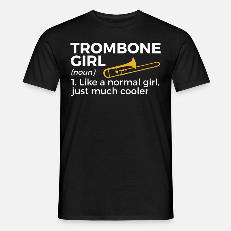 Posaune Musiker Blasmusik - Männer T-Shirt - Schwarz