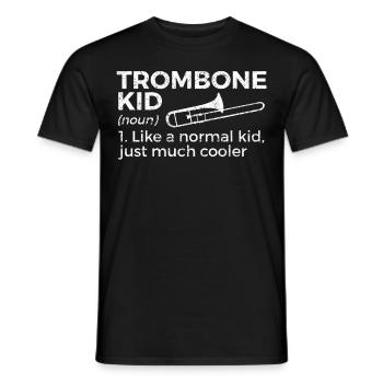 Posaune Musiker Blasmusik - Männer T-Shirt - Schwarz - Vorne - AI Model Male 178 light (178cm)