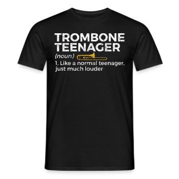 Trombone Musicien Brass Band - T-shirt homme - noir - Devant - AI Model Male 178 light (178cm)