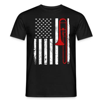 Trombone Musicien Brass Band - T-shirt homme - noir - Devant - AI Model Male 178 light (178cm)