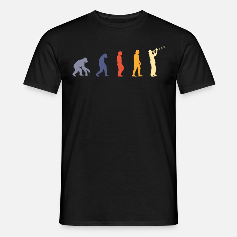 Posaune Musiker Blasmusik - Männer T-Shirt - Schwarz