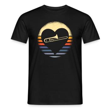 Posaune Musiker Blasmusik - Männer T-Shirt - Schwarz - Vorne - AI Model Male 178 light (178cm)