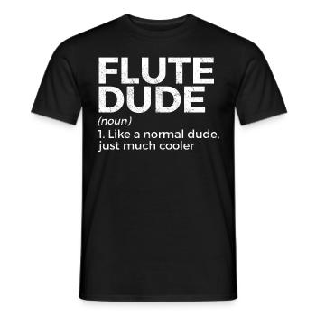 Flute Flute Musicians Brass Music - Men's T-Shirt - black - Front - AI Model Male 178 light (178cm)