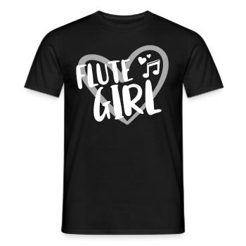 Flute Flute Musicians Brass Music - Men's T-Shirt - black - Front - AI Model Male 178 light (178cm)