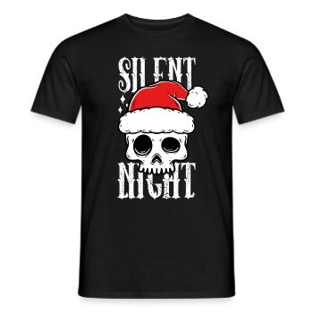 Totenkopf Weihnachts Design Silent Night - Männer T-Shirt - Schwarz - Vorne - AI Model Male 178 light (178cm)