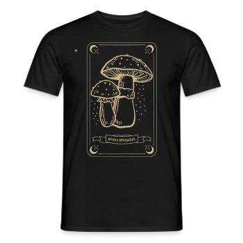 Champignons Boho & Minimalisme Goblincore Esthétique - T-shirt homme - noir - Devant - AI Model Male 178 light (178cm)