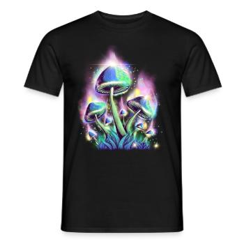 Cottagecore Esthétique Rétro Champignons et Mycologie - T-shirt homme - noir - Devant - AI Model Male 178 light (178cm)