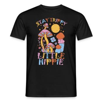 Cottagecore Esthétique Rétro Champignons et Mycologie - T-shirt homme - noir - Devant - AI Model Male 178 light (178cm)