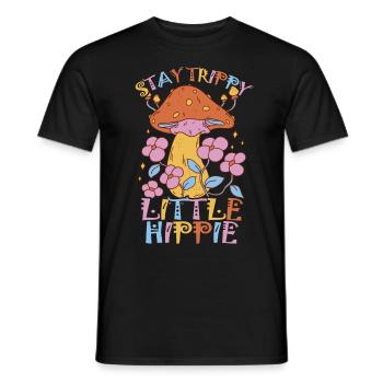 Cottagecore Esthétique Rétro Champignons et Mycologie - T-shirt homme - noir - Devant - AI Model Male 178 light (178cm)