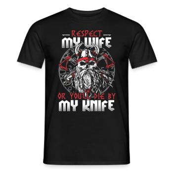Bad bearded man! Norse mythology Vikings - Men's T-Shirt - black - Front - AI Model Male 178 light (178cm)