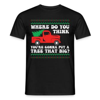 Wo glaubst du, wirst du einen Baum setzen, der - Männer T-Shirt - Schwarz - Vorne - AI Model Male 178 light (178cm)