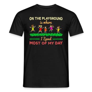 Primary School Teacher Kindergarten Educator - Men's T-Shirt - black - Front - AI Model Male 178 light (178cm)