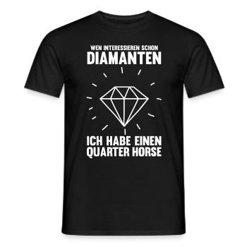 Pferd Reitsport Reiten Pferdesport Quarter Horse - Männer T-Shirt - Schwarz - Vorne - AI Model Male 178 light (178cm)