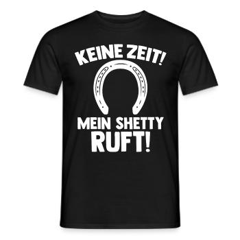 Pferd Reitsport Reiten Pferdesport Shetty - Männer T-Shirt - Schwarz - Vorne - AI Model Male 178 light (178cm)