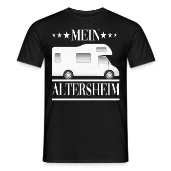 Camping Wohnmobil Altersheim Reisen Wohnwagen - Männer T-Shirt - Schwarz - Vorne - AI Model Male 178 light (178cm)