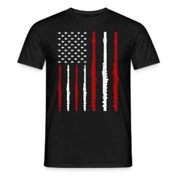 Flute Flute Musicians Brass Music - Men's T-Shirt - black - Front - AI Model Male 178 light (178cm)