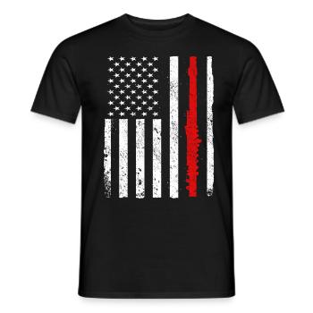 Flute Flute Musicians Brass Music - Men's T-Shirt - black - Front - AI Model Male 178 light (178cm)