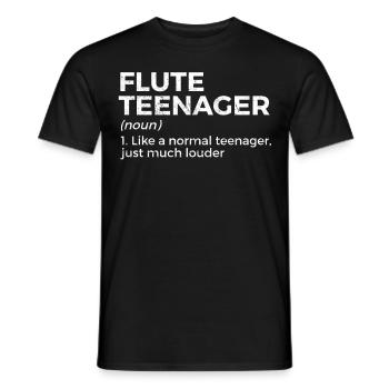 Flute Flute Musicians Brass Music - Men's T-Shirt - black - Front - AI Model Male 178 light (178cm)