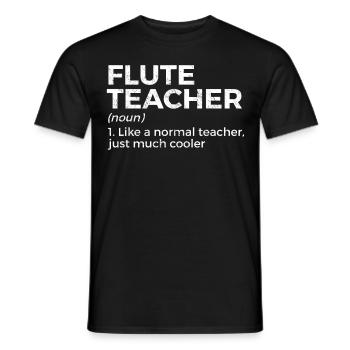 Flute Flute Musicians Brass Music - Men's T-Shirt - black - Front - AI Model Male 178 light (178cm)