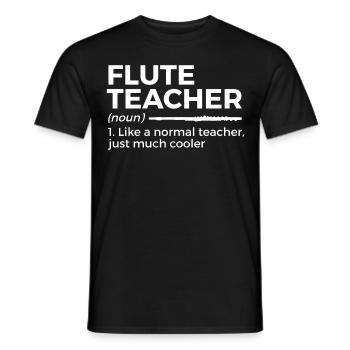 Flute Flute Musicians Brass Music - Men's T-Shirt - black - Front - AI Model Male 178 light (178cm)
