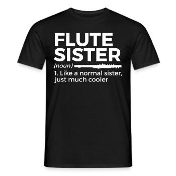 Flute Flute Musicians Brass Music - Men's T-Shirt - black - Front - AI Model Male 178 light (178cm)