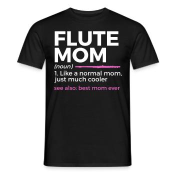 Flute Flute Musicians Brass Music - Men's T-Shirt - black - Front - AI Model Male 178 light (178cm)