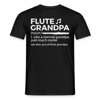 Flute Flute Musicians Brass Music - Men's T-Shirt - black - Front - AI Model Male 178 light (178cm)