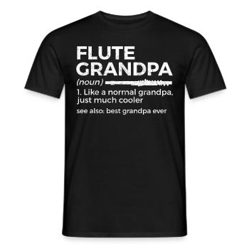 Flute Flute Musicians Brass Music - Men's T-Shirt - black - Front - AI Model Male 178 light (178cm)