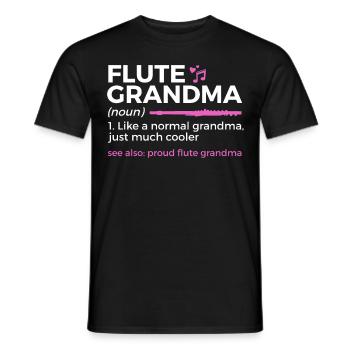 Flute Flute Musicians Brass Music - Men's T-Shirt - black - Front - AI Model Male 178 light (178cm)