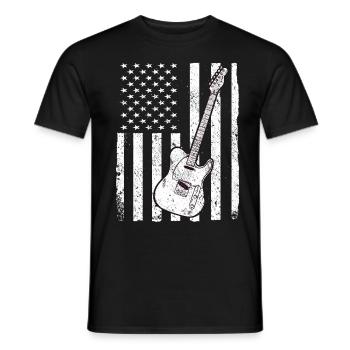 Musicien de guitare Musique de cuivres - T-shirt homme - noir - Devant - AI Model Male 178 light (178cm)