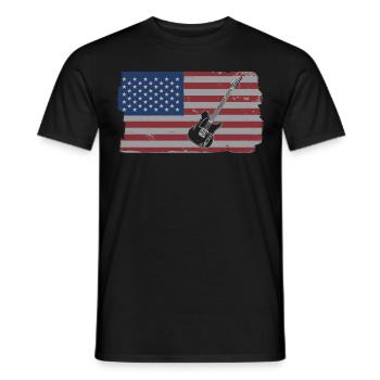 Musicien de guitare Musique de cuivres - T-shirt homme - noir - Devant - AI Model Male 178 light (178cm)