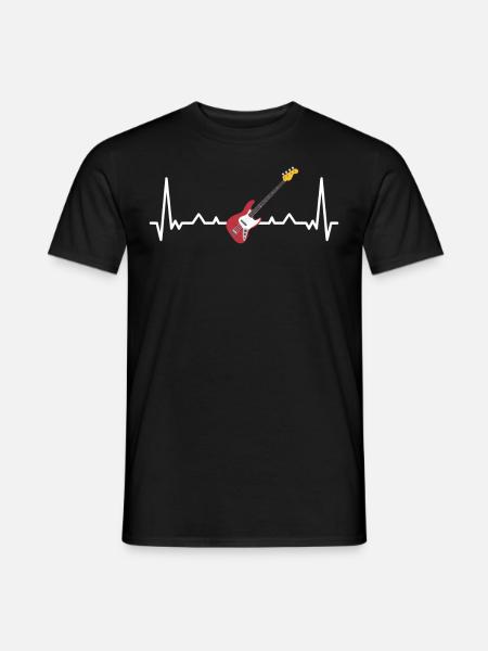 Musicien de guitare basse - T-shirt homme - noir