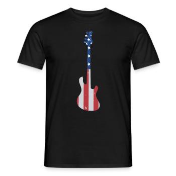 Musiciens de guitare basse - T-shirt homme - noir - Devant - AI Model Male 178 light (178cm)