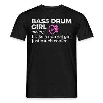 Musicien de grosse caisse - T-shirt homme - noir - Devant - AI Model Male 178 light (178cm)