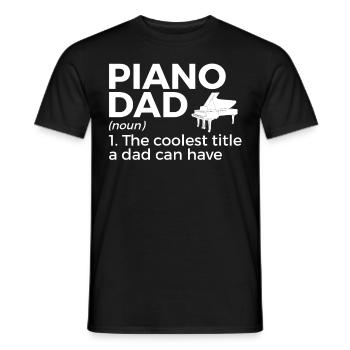 Musicien de piano - T-shirt homme - noir - Devant - AI Model Male 178 light (178cm)